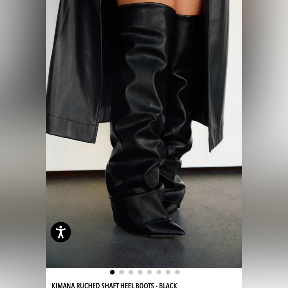 Miss Lola Kimana Ruched Shaft Heel Boots